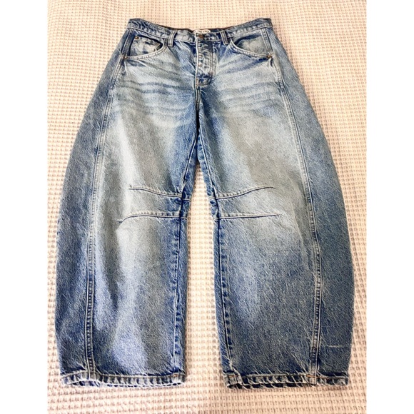NWOT Free People Good Luck Barrel Jeans - Picture 3 of 4